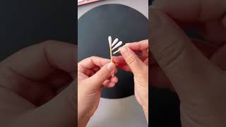 Instructions for making snowflakes from cotton swabs diy crafts handmade [upl. by Asim]