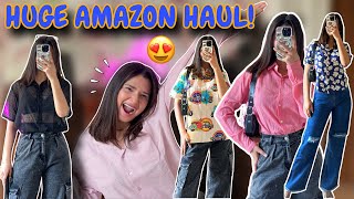 HUGE Amazon Tops Haul😍 Trendy Shirts from AMAZON under Rs999😍  Rupal Yadav [upl. by Pruter413]