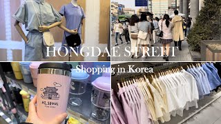 SHOPPING IN KOREA 🇰🇷  HONGDAE STREET IN SPRING🌸  SHOPPING IN HONGDAE  HONGDAE WALKERS [upl. by Ilwain]