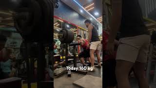 160 kg squat subscribe gymmotivation workout fitness motivation india viralvideo [upl. by Akimihs]