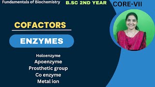 Cofactors BSc 2nd YearCofactors Coenzymes Prosthetic groups Metal ions BiochemistryHoloenzyme [upl. by Ramon]