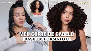 Cortei meu cabelo sozinha manutenção corte em camadas base em U sem tirar o comprimento do cabelo [upl. by Chryste206]