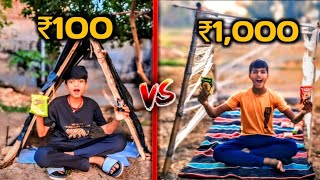 overwrite survivor challenge  in 100 Vs 1000 viral video [upl. by Kcam]