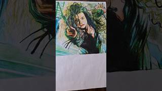 Bellatrix lestrange portrait Drawing🍂artsketchshortyoutuber pencilsketchshortsyoutube [upl. by Aloivaf]