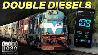 Double Diesel Engine Chugging amp Acceleration  Ride behind TKD WDM3A twins [upl. by Ahmad115]