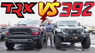 2024 Ram TRX vs 2024 Jeep Wrangler 392 Which V8 Mopar Is Best [upl. by Kremer]