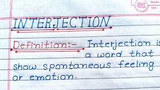 What is Interjection in English Definition of Interjection with examples Examples of Interjection [upl. by Chemash]