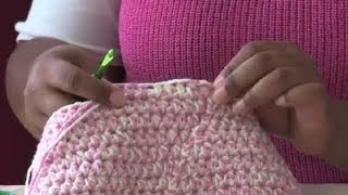 How to Crochet a Beanie With Two Colors  How to Crochet Headwear [upl. by Llemhar]