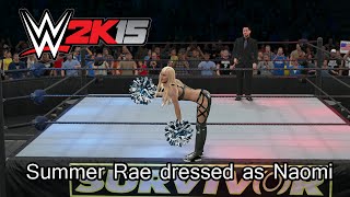 WWE 2K15 PS4 Summer Rae Dressed As Naomi [upl. by Tris665]