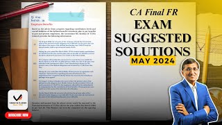 CA Final FR May 2024 Paper  Solutions amp Review [upl. by Dworman]