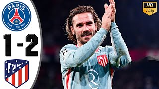 PSG vs Atletico Madrid 12 Highlights amp All Goals 2024 HD [upl. by Kinney]