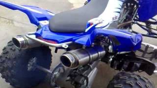 Yamaha Raptor YFM700R with Scorpion ATVQuad Dual Exhaust System [upl. by Alieka]