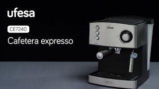 Ufesa CE7240Cafetera Espresso 850W Depósito extraíble de 16 l 20 Bares [upl. by Maxima944]