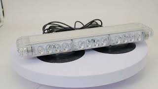 Durable amber strobe light bar with 38 modes modular setup and waterproof design for emergencies [upl. by Honig]