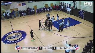 Greensboro Day vs Caldwell Highlights Basketball 2723 [upl. by Yerrok453]