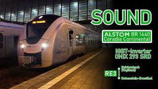 Sound Alstom BR 1440 ONIX 293 SRD  MRB RE3 Reichenbach V  HohensteinErnstthal [upl. by Craven]