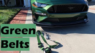 Green Seatbelts in my Eruption Green Mustang GT [upl. by Nahs]