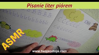 ✒ ASMR PL  Pisanie liter piórembrain massagerelaxna sendrapanie piórem po papierze ✒ [upl. by Stillmann]