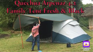 Unboxing Quechua Arpenaz Family 42 Tent Fresh amp Black [upl. by Alyak]