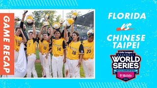 LLWS Championship Highlights Chinese Taipei vs Florida  Little League Baseball World Series [upl. by Ijies]