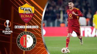 Roma vs Feyenoord Extended Highlights  UEL Playoffs 2nd Leg  CBS Sports Golazo [upl. by Gurney364]