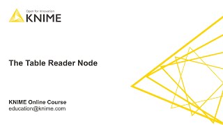 The Table Reader Node [upl. by Nylhtak]