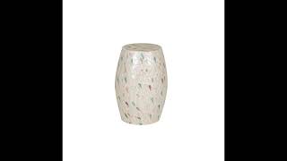 Linon Pattison Ivory Fish Drum Table  The Classy Home [upl. by Frasier901]