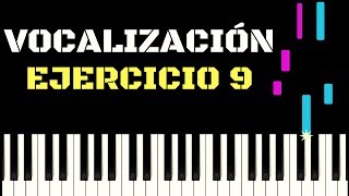 EJERCICIO DE VOCALIZACIÓN 9  Tutorial de Piano [upl. by Owiat520]