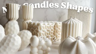 Wicking pouring and demoulding Soy wax decorative candles  New candle shapes  part 2 [upl. by Enelra]