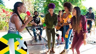 Sevana Jaz Elise Lila Ikè and Naomi Cowan  Rock amp Groove Riddim Freestyle  1Xtra Jamaica 2020 [upl. by Ellainad]