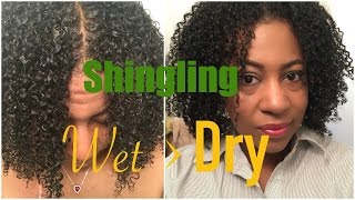 Shingling Fine Natural Hair Part 2  Dry Hair Results [upl. by Edgar]