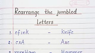 Rearrange the jumbled letters [upl. by Anilas603]