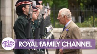 King Charles Receives Official Welcome on Balmoral Castle Arrival [upl. by Ogir]