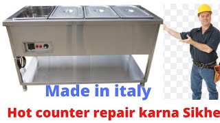 How to repair a bain marie counterHow to work Bain Marie hot counter bain marie food warmer [upl. by Carman]