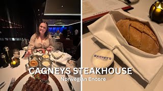 DINING REVIEW Cagneys on the Norwegian Encore Alaska Cruise [upl. by Lapo]