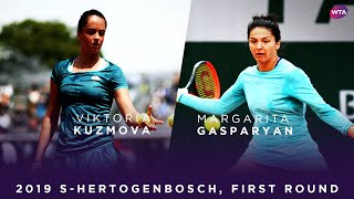 Viktoria Kuzmova vs Margarita Gasparyan  2019 Libema Open First Round  WTA Highlights [upl. by Abe504]