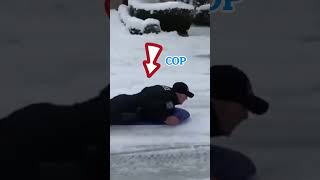 Cop Sledding Down The Hill 😂 [upl. by Clark]