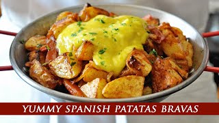 CountryStyle PATATAS BRAVAS with Peppers Onions amp Aioli [upl. by Adnalram]