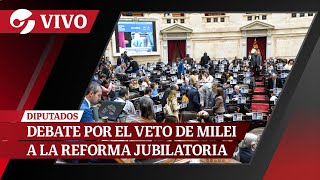 DIPUTADOS DEJÓ FIRME EL VETO de JAVIER MILEI a la REFORMA JUBILATORIA [upl. by Vasiliu147]