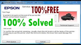 How To Reset Epson L360  Service Required Problem 100【FREE】HOW TO RESET EPSON L130 L220 L310 L360 [upl. by Stetson]