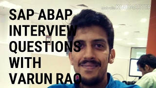 SAP ABAP  Interview Questions for all  Real time Expectations  Varun Rao [upl. by Jaret]