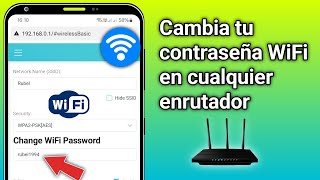 Cómo cambiar la contraseña de WiFi móvil o PC Cambiar la contraseña de WiFi de cualquier enrutador [upl. by Cedric403]