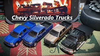 164 Greenlight Diecast Chevy Silverado Trucks amp Dually [upl. by Ahsital800]