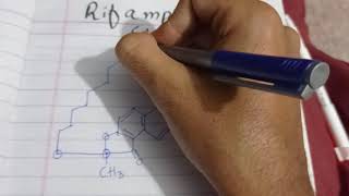 Rifampicin Structure Draw  How to Draw simple Structure of Rifampicin [upl. by Giordano]