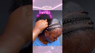 🌹Sleek braided natural hairstyle 🩵 [upl. by Anaihr688]