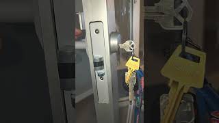 ALUMINUM DOOR DEADLATCH INSTALL MR SUNSHINE LOCKSMITH EDDY SHIPEK 5616938636 LIVE [upl. by Tnayrb126]