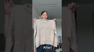 BLOCKING A SWEATER knitting knittingsweater [upl. by Aryas]