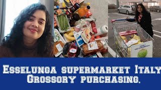 Grossory purchasing at Esselunga supermarket Italy 🇮🇹 amicas vlog🇱🇰 [upl. by Beshore]