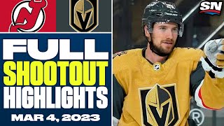 New Jersey Devils at Vegas Golden Knights  FULL Shootout Highlights  March 3 2023 [upl. by Kindig]