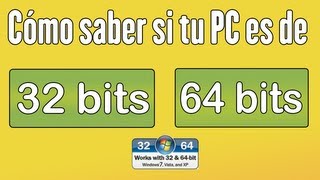 Tutorial Como saber si tu PC es de 32 bits o de 64 bits [upl. by Kantor401]